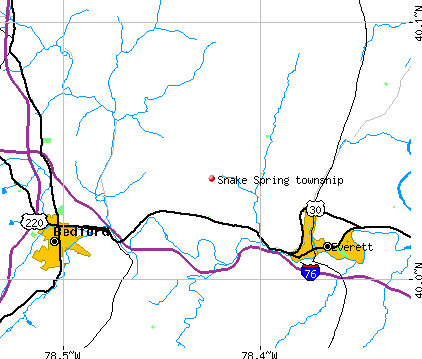 Snake Spring township, PA map