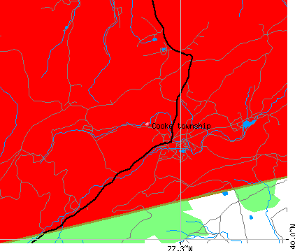 Cooke township, PA map