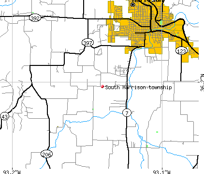 South Harrison township, AR map