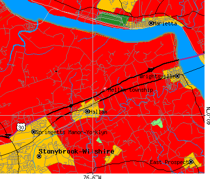 Hellam township, PA map