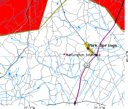 Huntington township, PA map