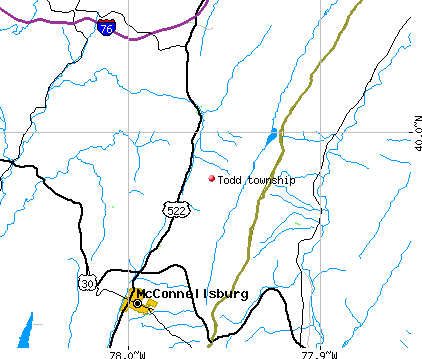 Todd township, PA map