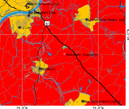 Redstone township, PA map