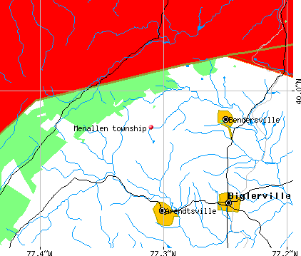 Menallen township, PA map