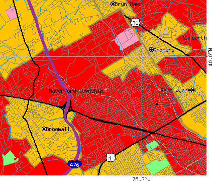 Haverford township, PA map