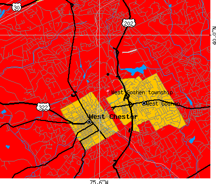 West Goshen township, PA map