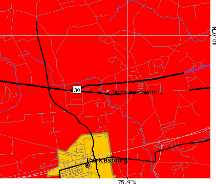 Sadsbury township, PA map