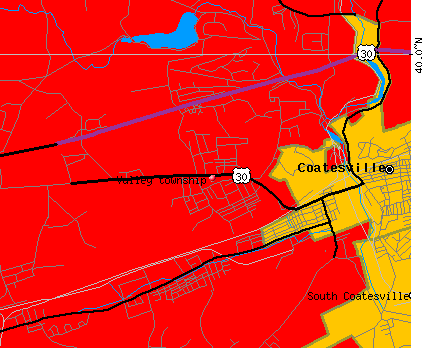 Valley township, PA map