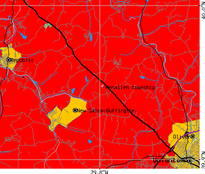 Menallen township, PA map