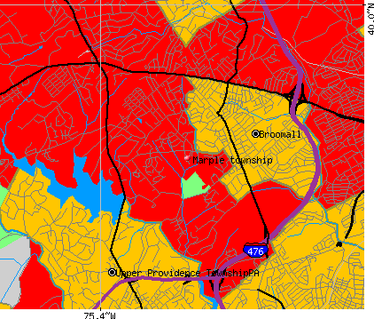 Marple township, PA map