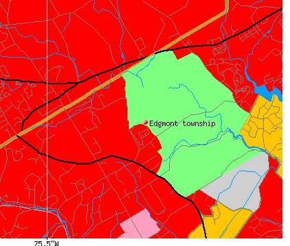 Edgmont township, PA map