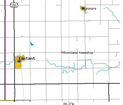 Richland township, IL map