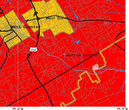 Westtown township, PA map