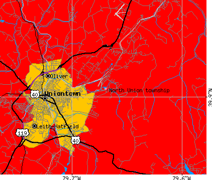 North Union township, PA map