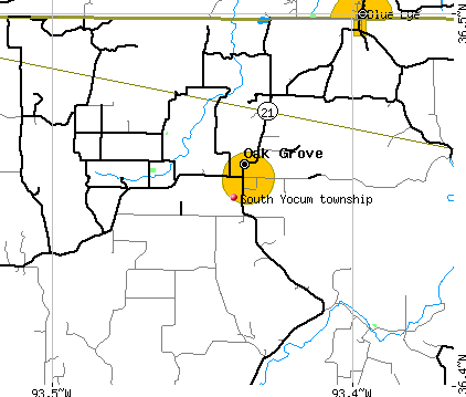 South Yocum township, AR map