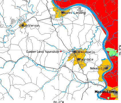 Cumberland township, PA map