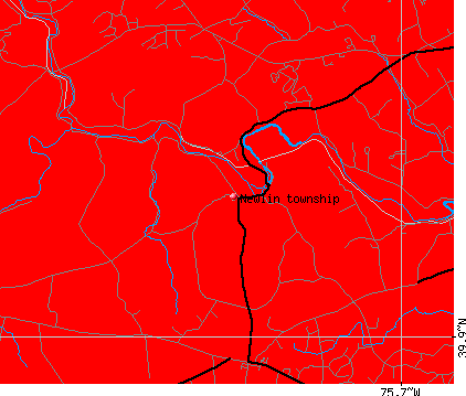 Newlin township, PA map
