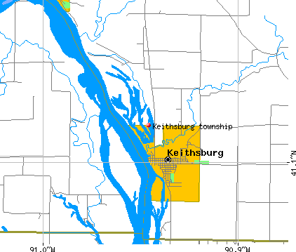 Keithsburg township, IL map