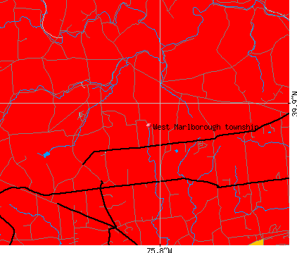 West Marlborough township, PA map