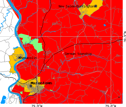 German township, PA map