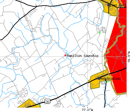 Hamilton township, PA map