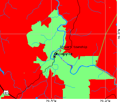 Stewart township, PA map