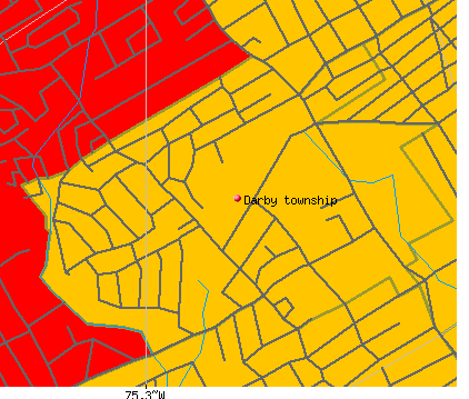 Darby township, PA map