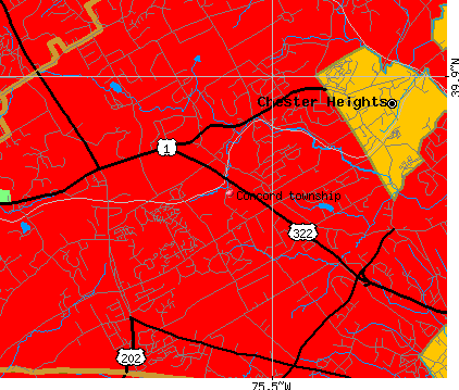 Concord township, PA map