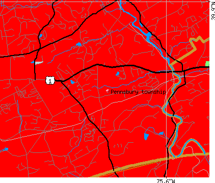Pennsbury township, PA map