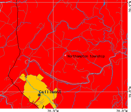 Northampton township, PA map