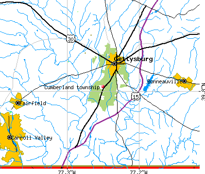 Cumberland township, PA map