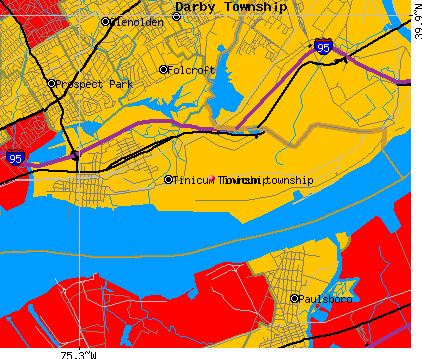 Tinicum township, PA map