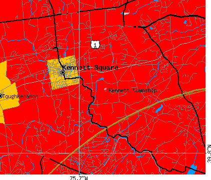 Kennett township, PA map
