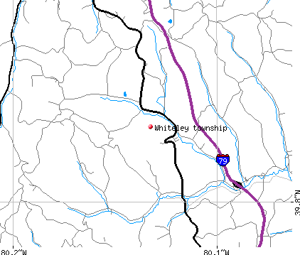 Whiteley township, PA map