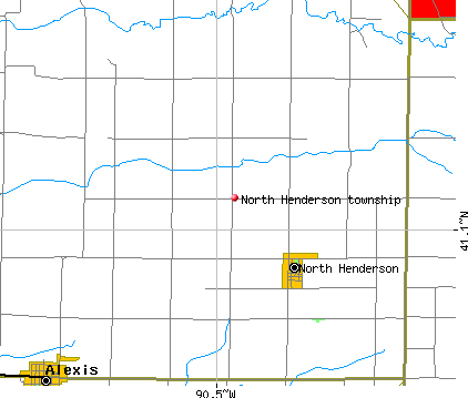 North Henderson township, IL map