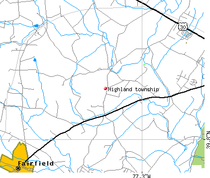 Highland township, PA map