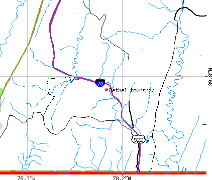 Bethel township, PA map
