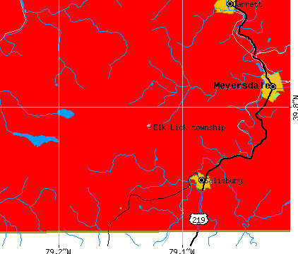 Elk Lick township, PA map