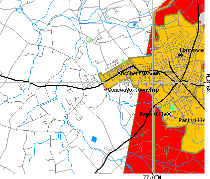 Conewago township, PA map