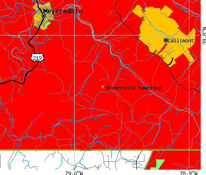 Greenville township, PA map