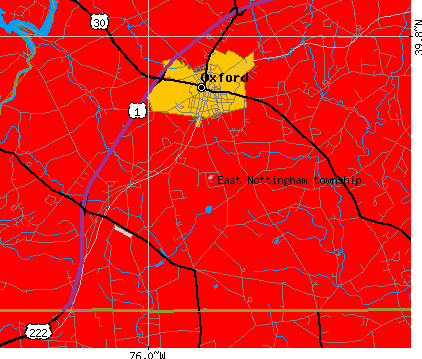 East Nottingham township, PA map