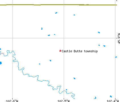 Castle Butte township, SD map