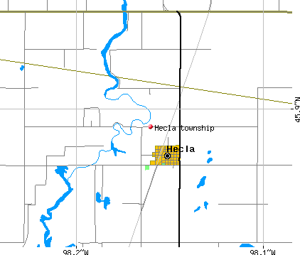 Hecla township, SD map