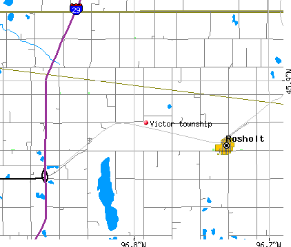 Victor township, SD map