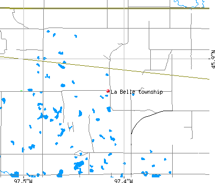 La Belle township, SD map