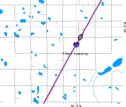 Hart township, SD map