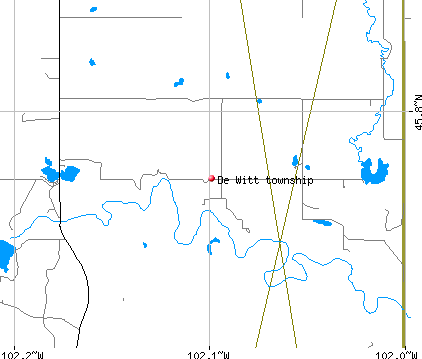 De Witt township, SD map