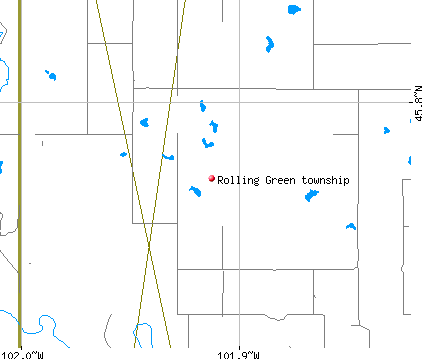 Rolling Green township, SD map