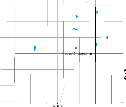 Lowell township, SD map
