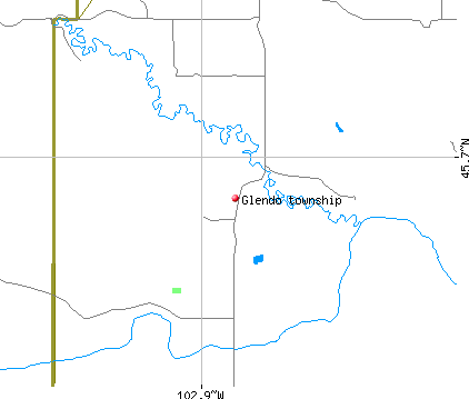 Glendo township, SD map